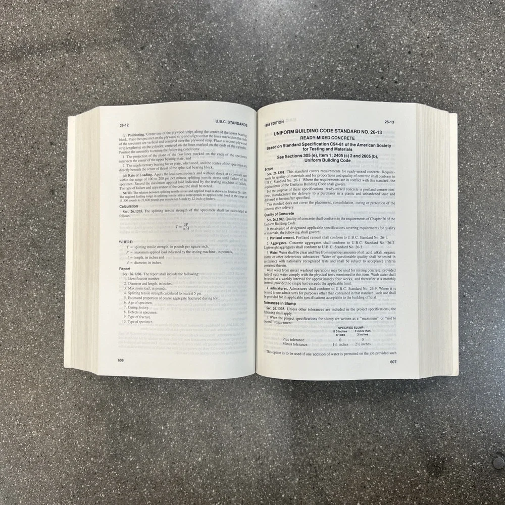 Uniform Building Code 1985 Paperback First Printing
